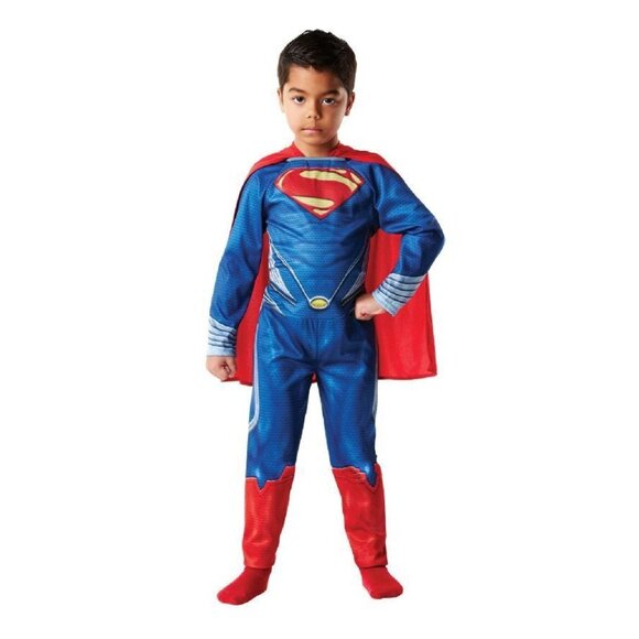 Rubie's Man of Steel Superman Classic Costume Child LG DC Comics Superhero NEW - Picture 1 of 4